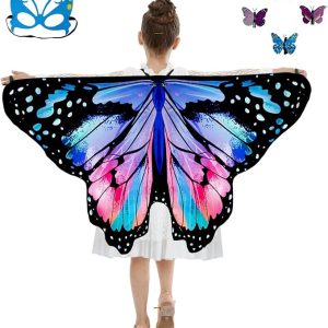 Kids Fairy Butterfly Wings Costume for Girls Halloween Toddler Dress Up Play Costumes Christmas Party Favors Gifts