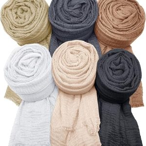 6 PCS Women's Soft Shawl and Wrap, Long Scarf, Big Head Scarf